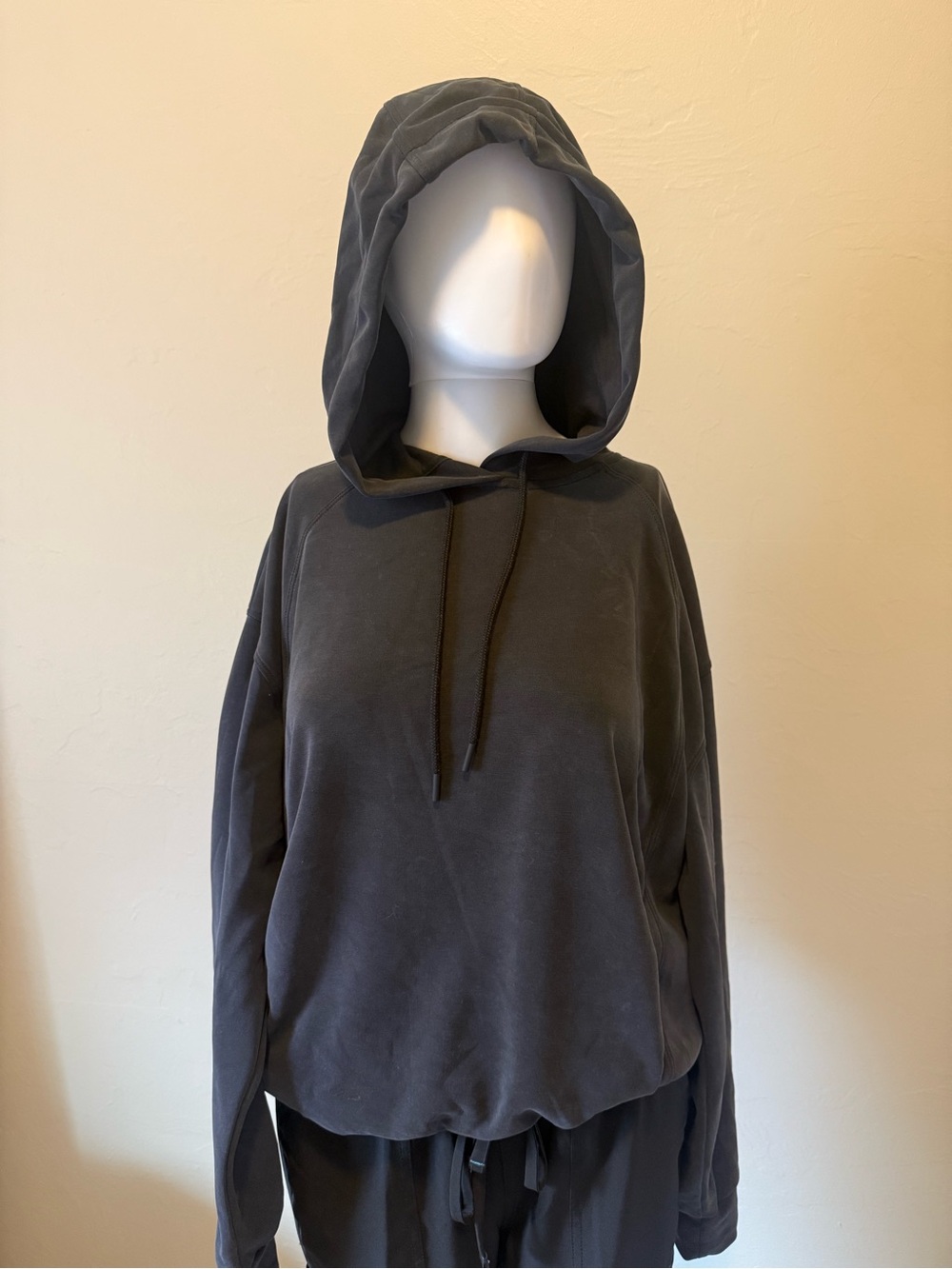 Athleta Seasoft Dark Charcoal Hooded Sweatshirt
